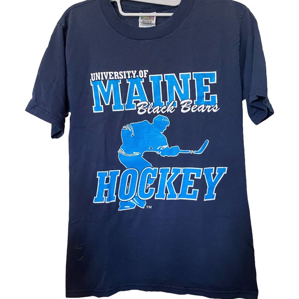 University of Maine Black Bears Ice Hockey Fruit of the Loom Tee Shirt, Small